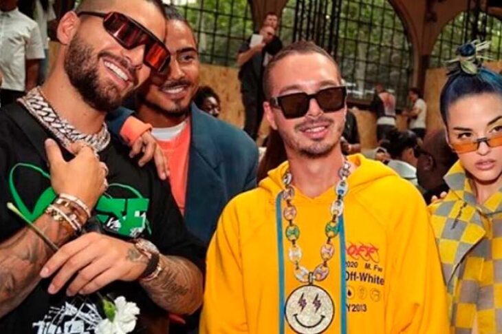 Maluma y J Balvin en el Fashion Week de París