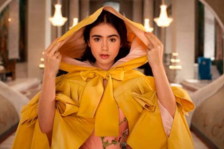 Lily Collins ‘evoluciona’ en una orquídea