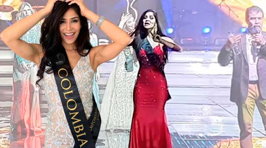 Miss Colombia armó un escándalo en pleno escenario