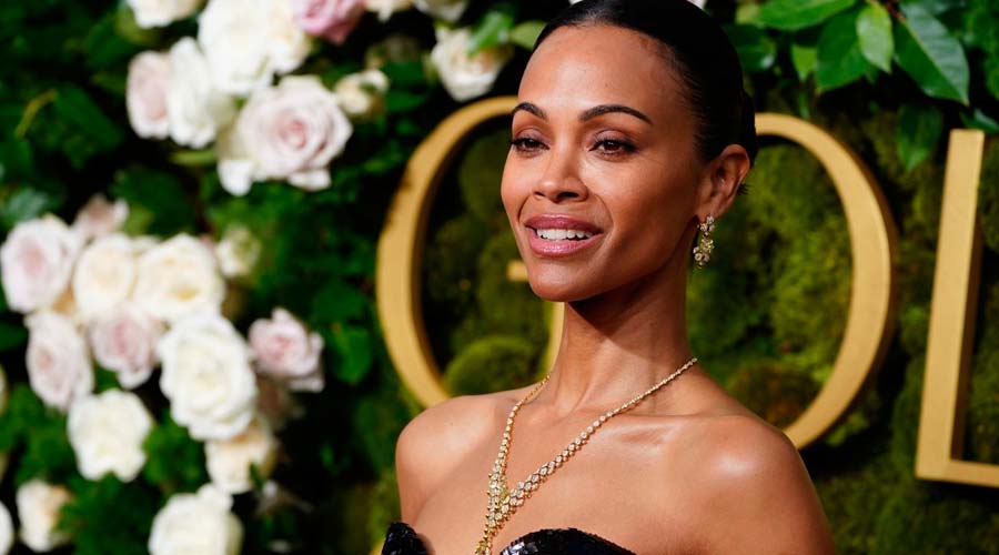 Zoe Saldaña llora al recibir su primer Golden Globes